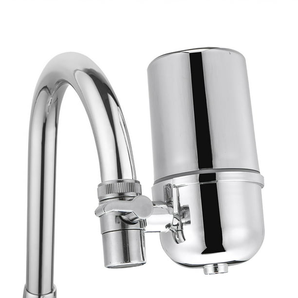 Beautiful and Easy to use 1pc 1/4 Plastic Water Filter Tap Deck-Mounted Kitchen Sink Faucets Silver 